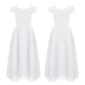 Robe de soirée élégante en mousseline de soie pour filles, épaules dénudées, bretelles Spaghetti réglables, longueur au sol, robe Maxi pour mariage, soirée d'anniversaire