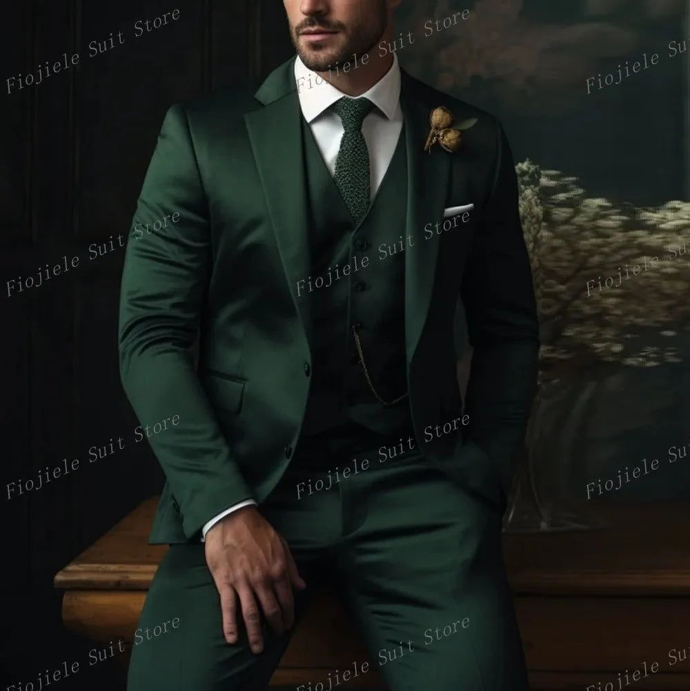 Costume ivoire pour hommes, Tuxedos d'affaires pour occasions formelles, marié, fête de mariage, bal de promo, ensemble 3 pièces, Blazer, gilet, pantalon