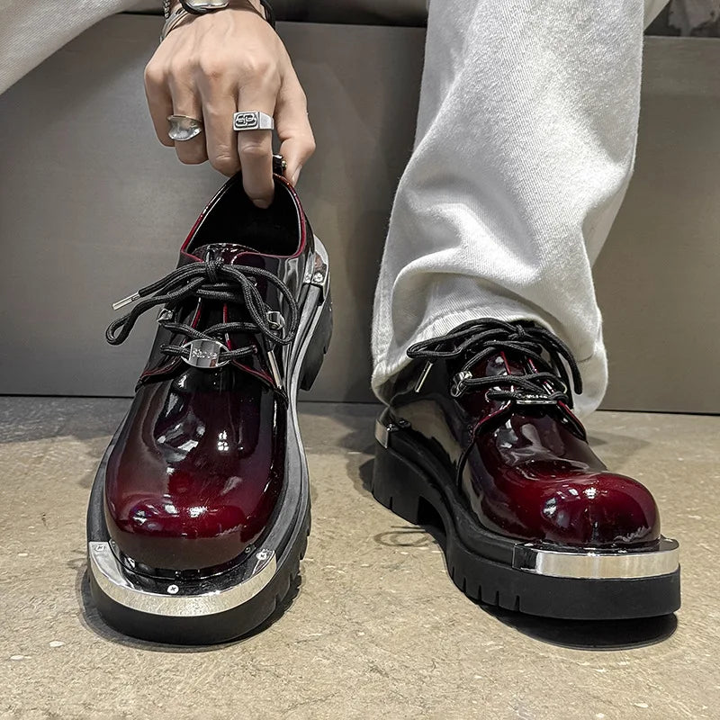 Chaussures pour hommes de haute qualité Style britannique rétro Derby chaussures pour hommes plate-forme haut de gamme chaussures pour hommes décontractées chaussure en cuir de créateur de luxe