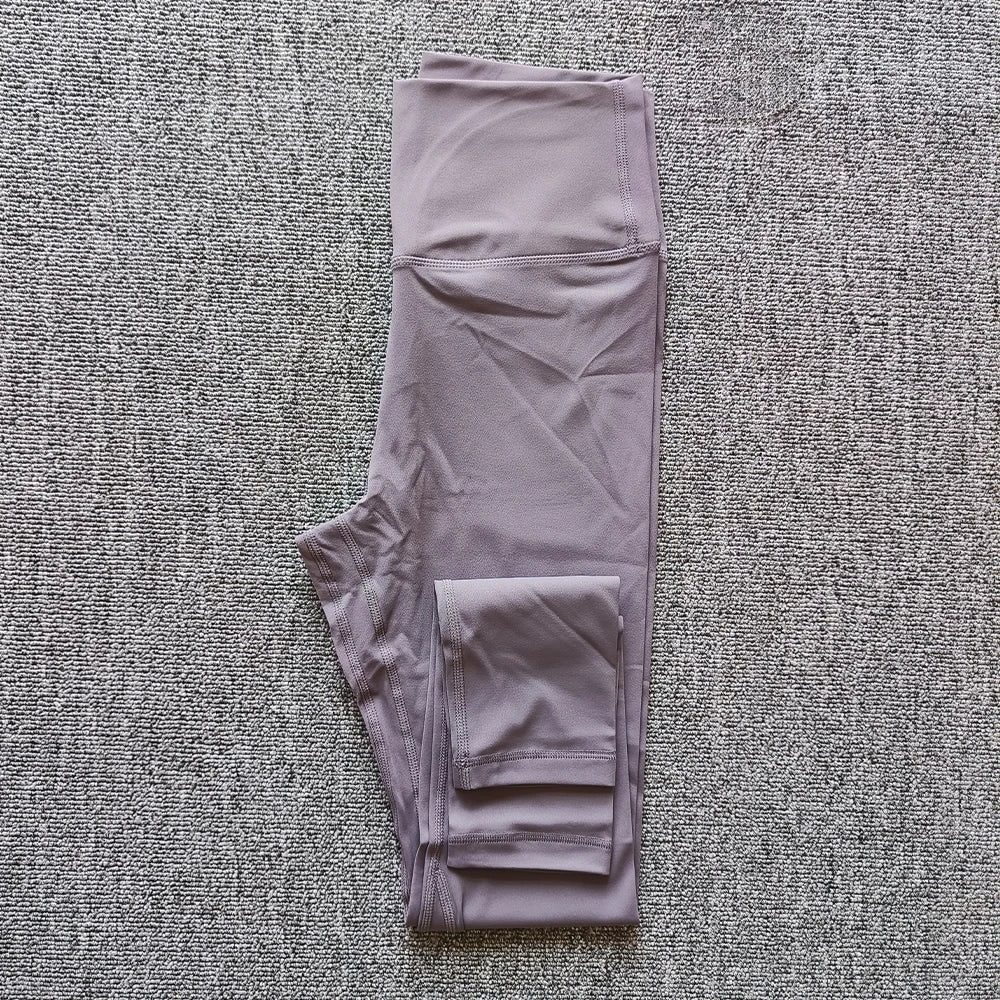 Legging de Yoga taille haute pour femmes, couleur unie, grande taille, pantalon de Sport, entraînement complet, jogging25, poche interne athlétique douce, 2.0