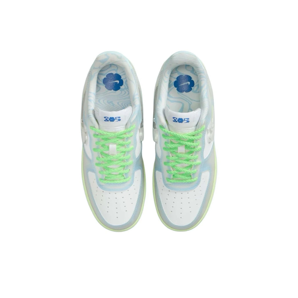 Nike Air Force 1 Skateboard Shoes Chaussures basses pour femme Blanc Bleu Vert