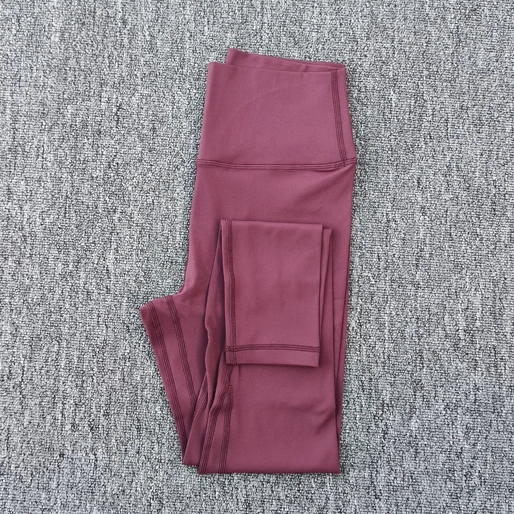 Legging de Yoga taille haute pour femmes, couleur unie, grande taille, pantalon de Sport, entraînement complet, jogging25, poche interne athlétique douce, 2.0