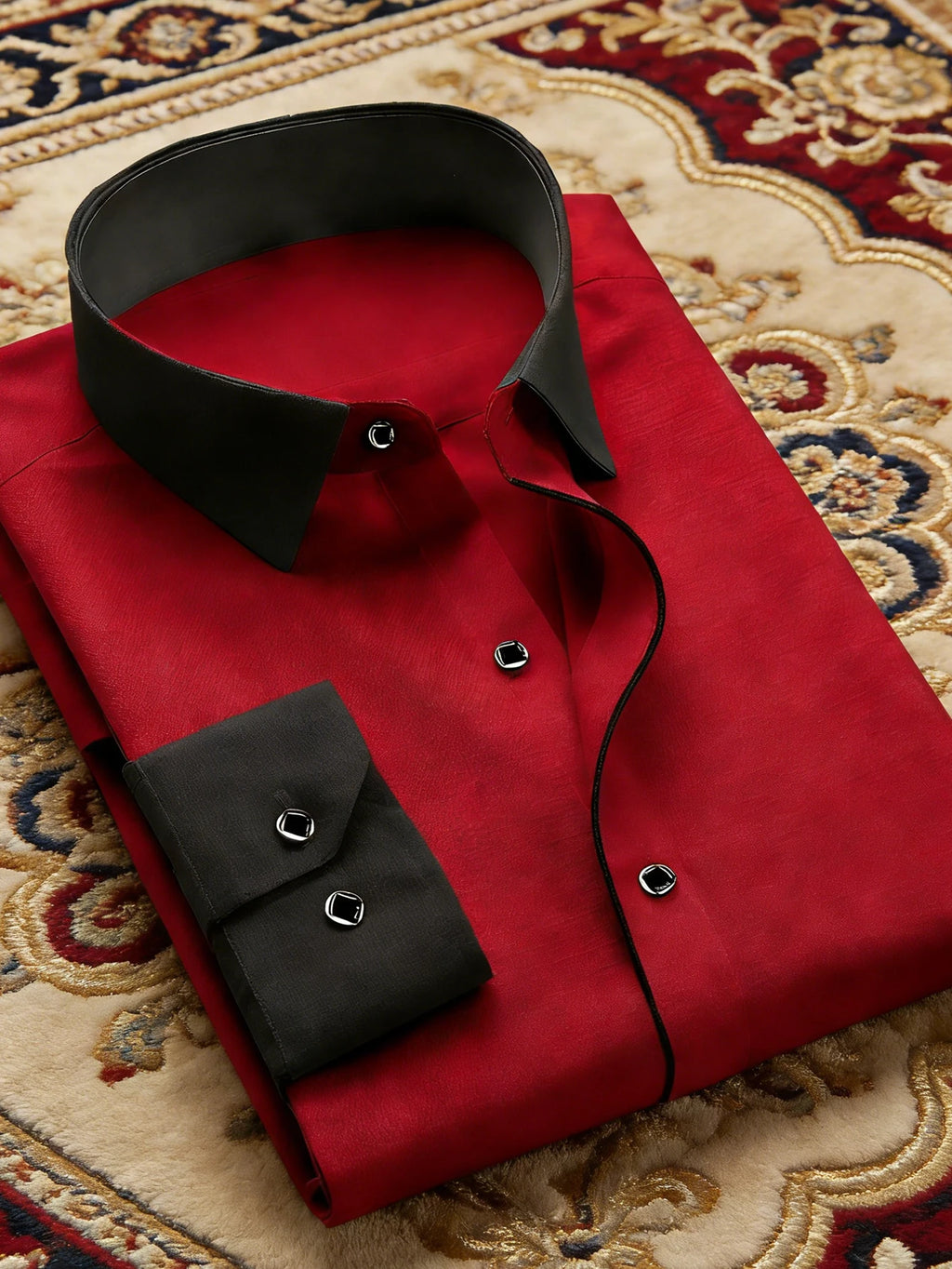 Chemise de smoking pour homme FGKKS, neuve, de luxe, style western, à manches longues, décontractée chic, micro-élastique, infroissable, pour affaires