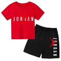 Ensemble 2 pièces T-shirt à manches courtes et short imprimé lettres Summer Brand pour garçons et filles – Tenue décontractée et tendance pour enfants