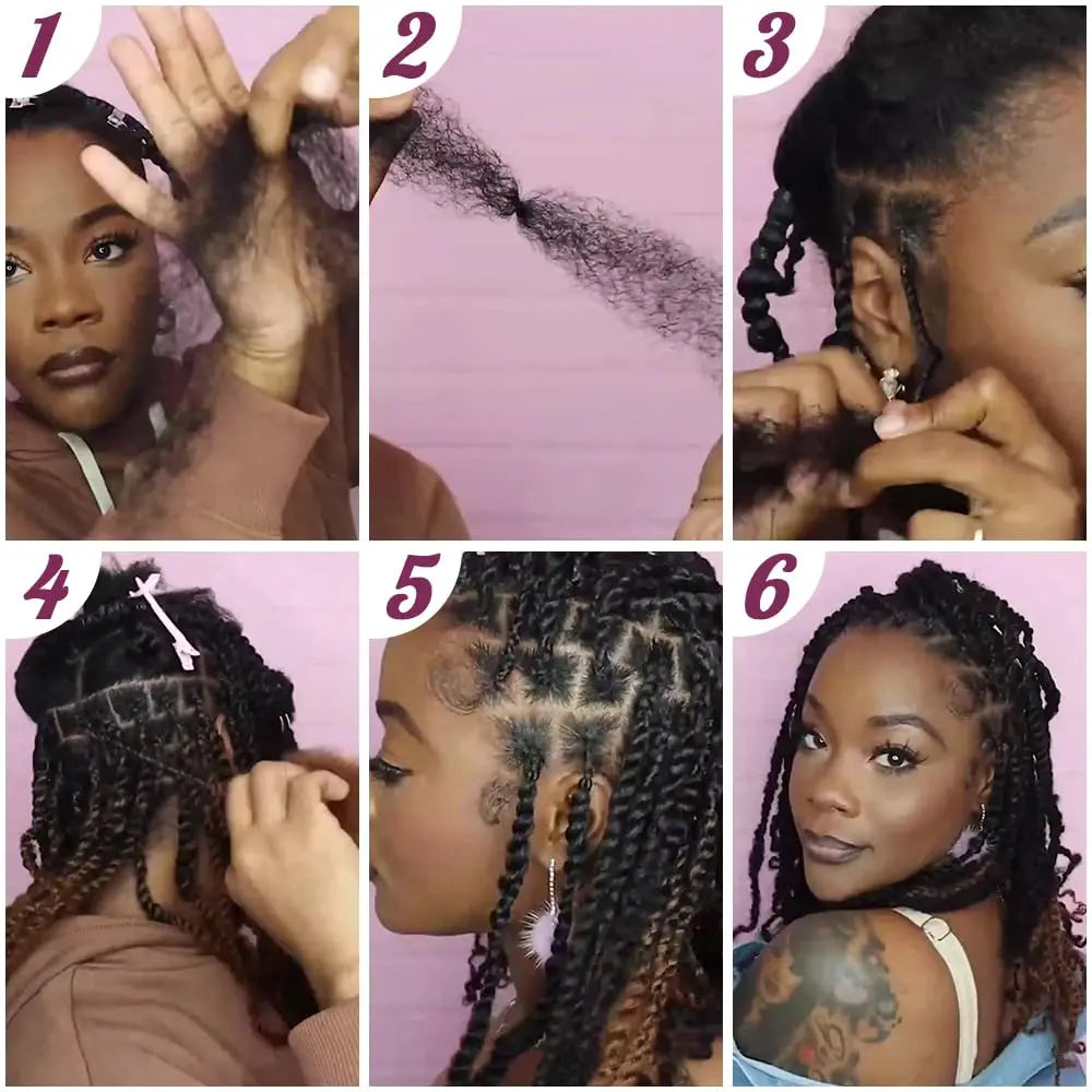 Cheveux humains bouclés afro en vrac pour tressage QVR Remy, sans fixation, doux et légers, parfaits pour les tresses et les torsades