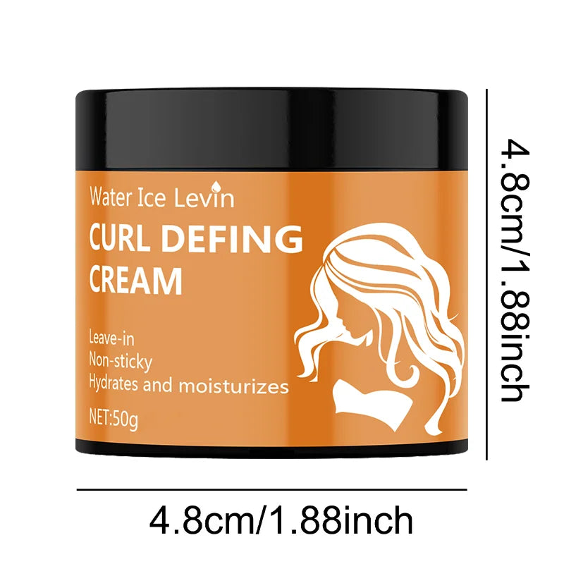 Crème coiffante pour boucles à l'huile de ricin noire 50g - Crème coiffante hydratante pour cheveux normaux, hommes et femmes, avec une formule végétale facile à utiliser et portable