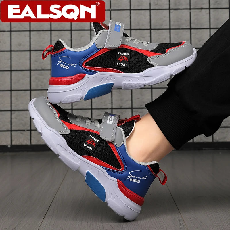 Chaussures de sport pour enfants pour garçons, chaussures de sport décontractées respirantes en maille à la mode baskets de course légères pour étudiants