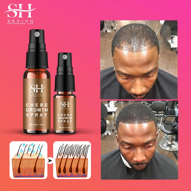 Huile de pulvérisation de Chebe africaine, 10ml, pour une réparation rapide de la croissance des cheveux, résultat Visible endommagé, arrêter de la casse, favorise la croissance des cheveux, pour femmes et hommes