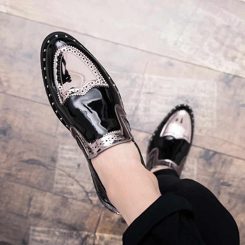 Taille 38-48 classique hommes mocassins hommes décontracté confortable à la mode petites chaussures en cuir européen américain élégant marque chaussures
