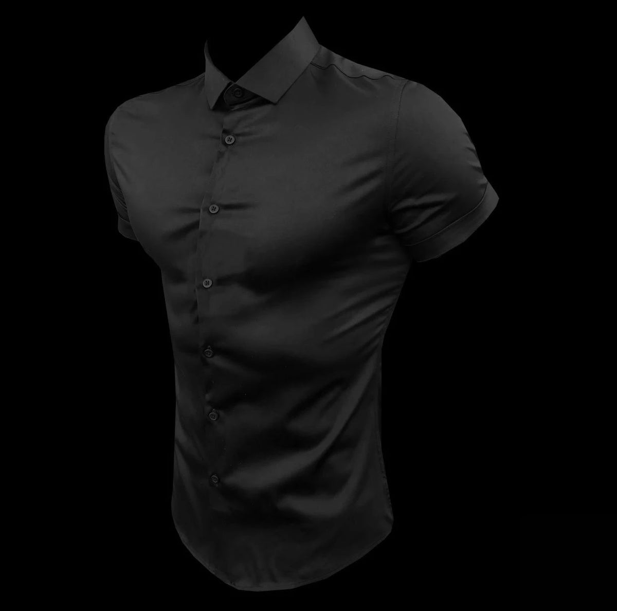 Mode d'été Super Slim Fit chemises à manches courtes hommes classique tenue décontractée chemise mâle Hipster décontracté Luxe chemise formelle