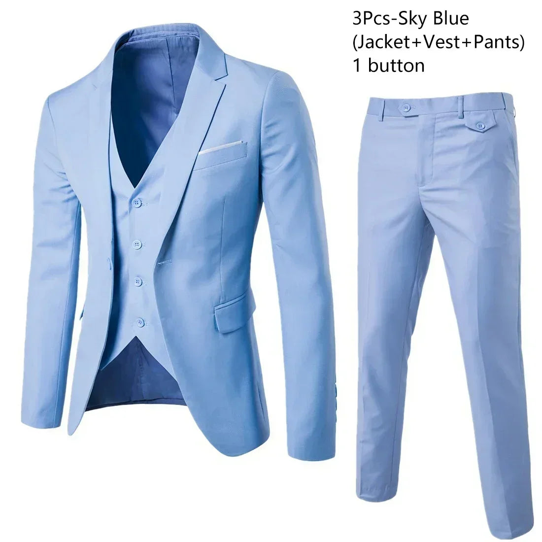 Costumes pour hommes élégant mariage 3 pièces Blazers tenue 2 ensemble vestes gilet pantalon complet 2025 mode classique affaires formel