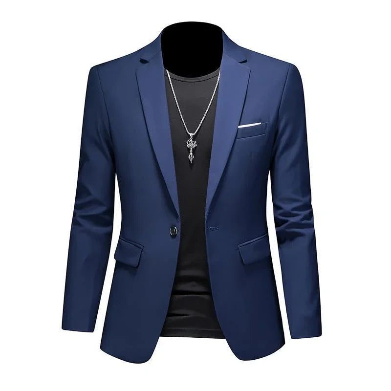 Boutique de mode couleur unie haut de gamme marque décontracté affaires hommes Blazer marié robe de mariée Blazers pour hommes costume hauts Jacke manteau