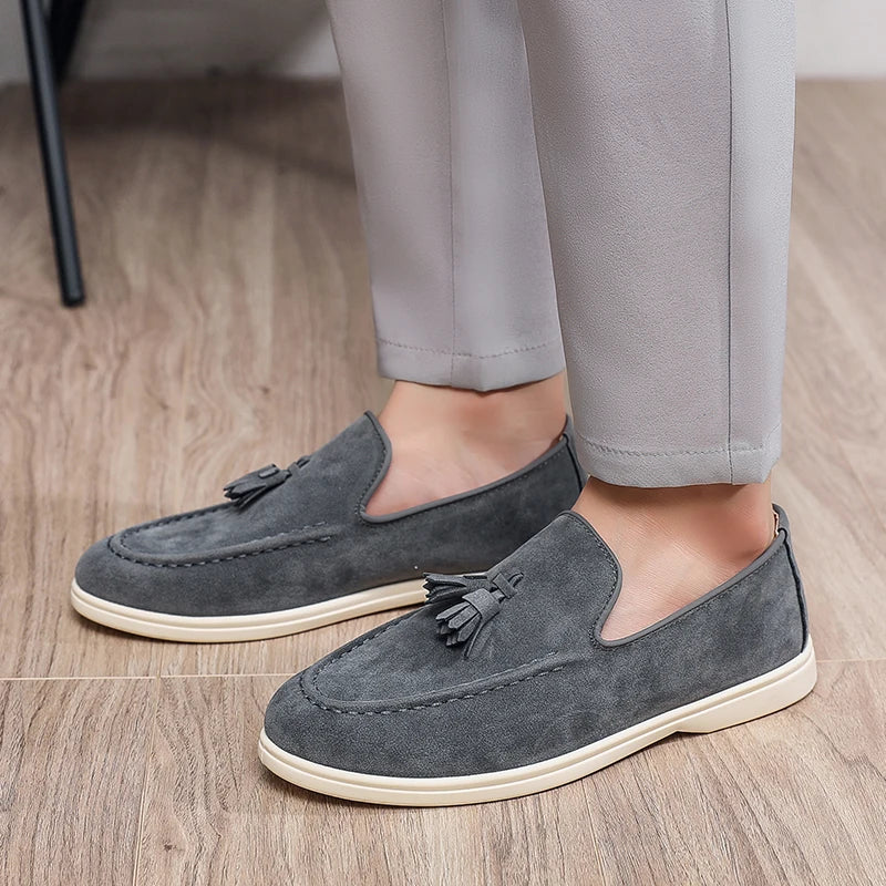 Mode hommes chaussures décontractées en daim cuir hommes classique Style britannique glands mocassins hommes en plein air conduite appartements