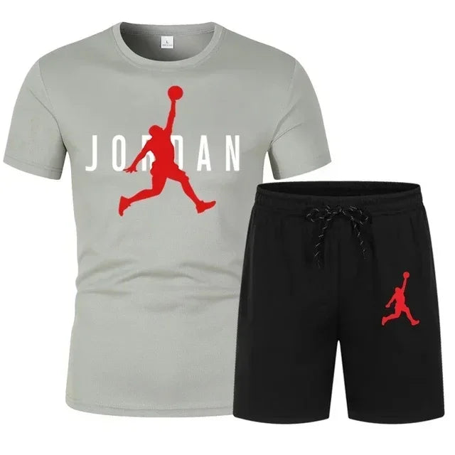 Été populaire hommes T-shirt + short costume hommes sport costume impression décontracté mode à manches courtes T-shirt ensemble hommes Joggers costume ensemble
