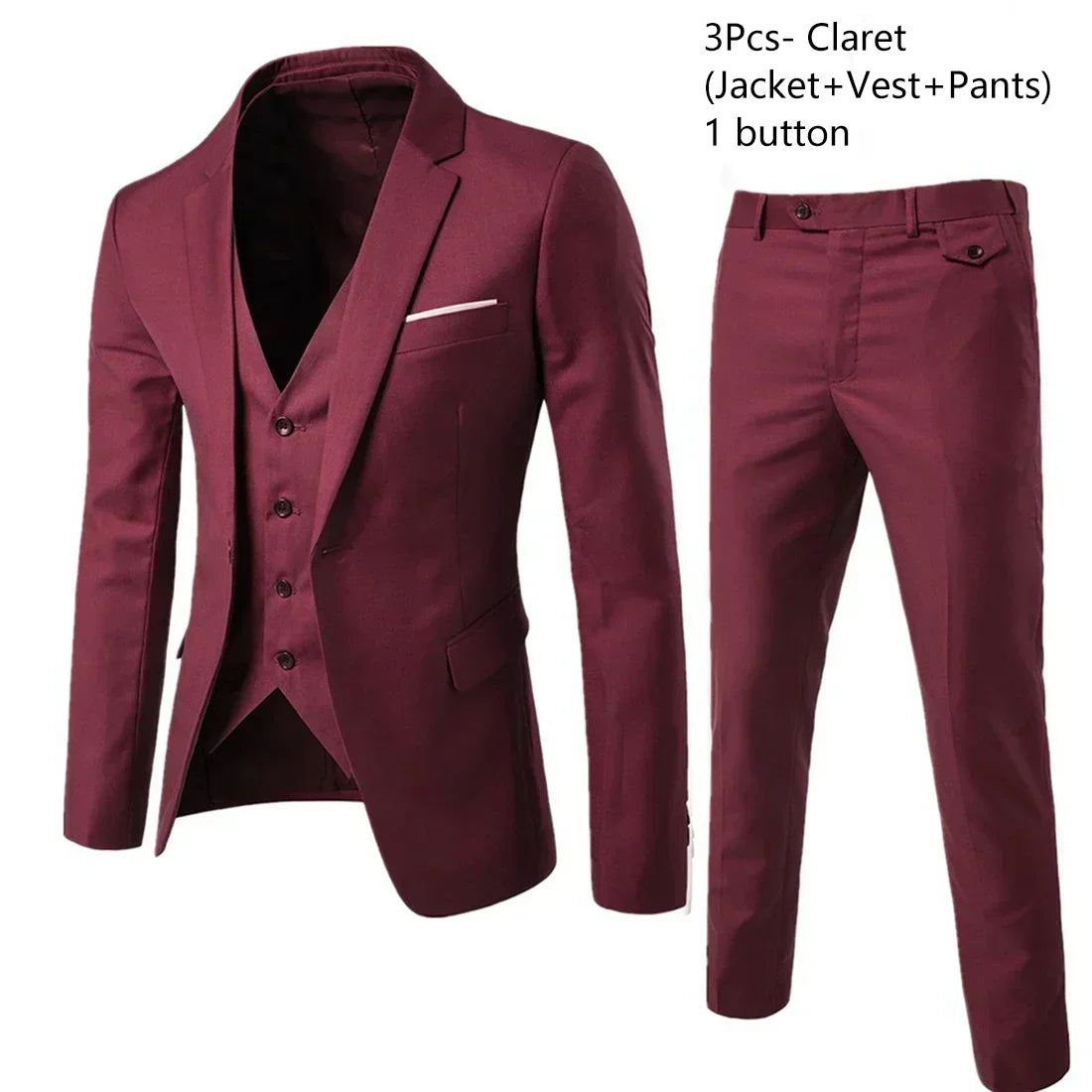 Costumes pour hommes élégant mariage 3 pièces Blazers tenue 2 ensemble vestes gilet pantalon complet 2025 mode classique affaires formel