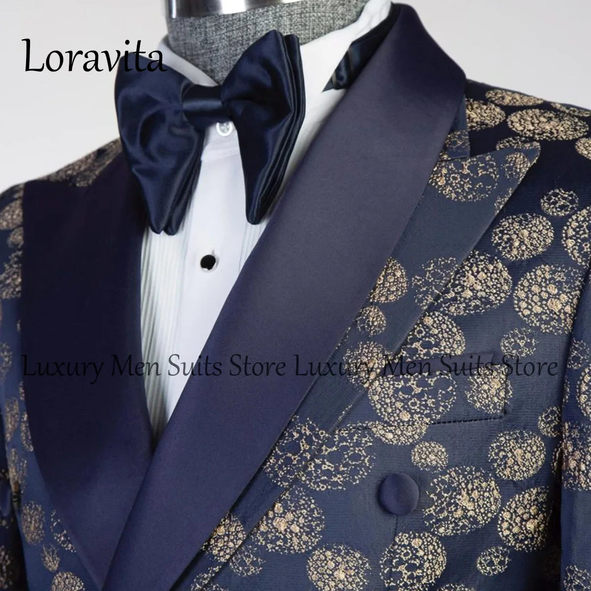 Tuxedo personnalisé de luxe perlé hommes costumes 2 pièces ensembles mâle dîner fête Blazers coupe ajustée marié bal Terno Masculinos Completo