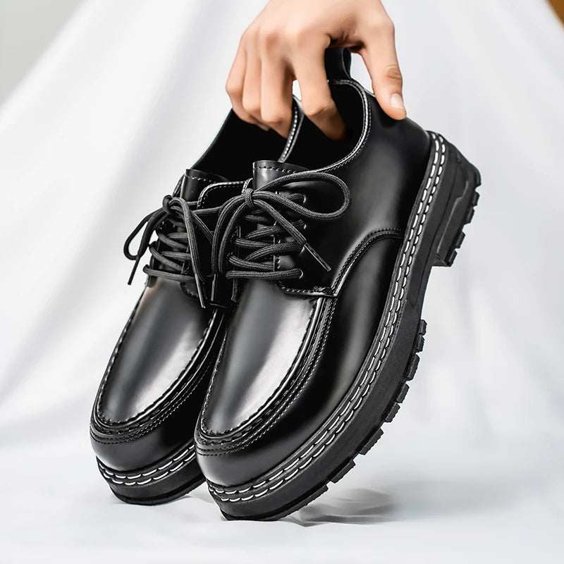 Mocassins décontractés pour hommes, chaussures habillées noires à la mode, chaussures formelles élégantes, confortables à enfiler