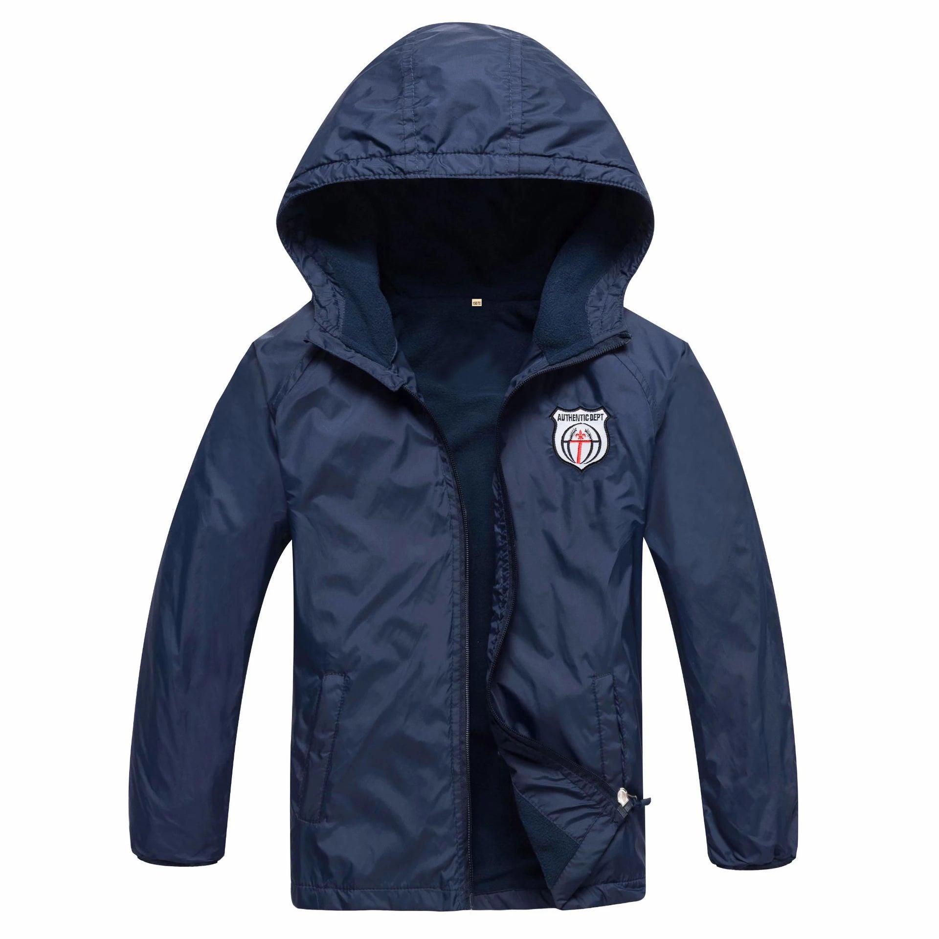 Veste de dehors Imperméable pour Garçon de 3 à 12 Ans, Manteau à Capuche à Double Couche, Coupe-Vent, Printemps, Automne et Hiver
