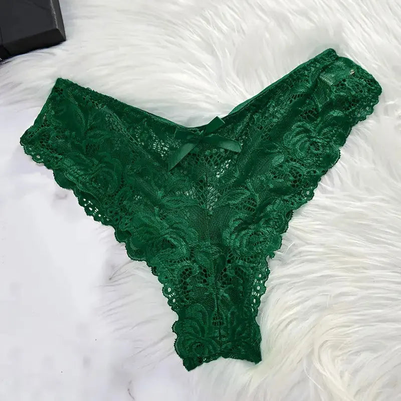 Ensemble de lingerie féminine S-2XL en dentelle, comprenant une nuisette à bretelles spaghetti et col en V, des culottes transparentes et un kit de pyjama intime