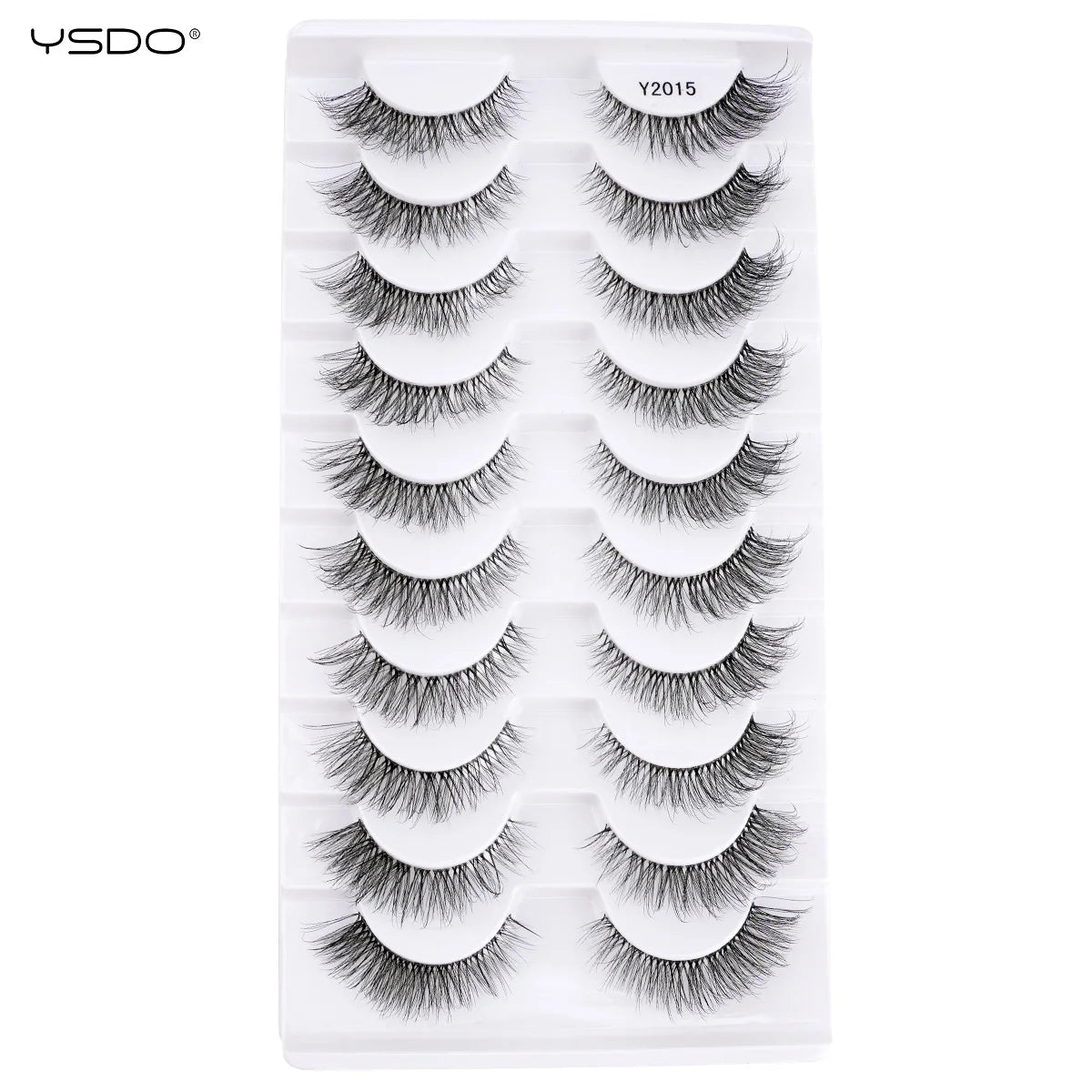 YSDO-Demi cils de chat doux, bande claire naturelle, faux cils, contaminants naturels, py, faux cils de vison 3D, outils de maquillage, 5/10 paires