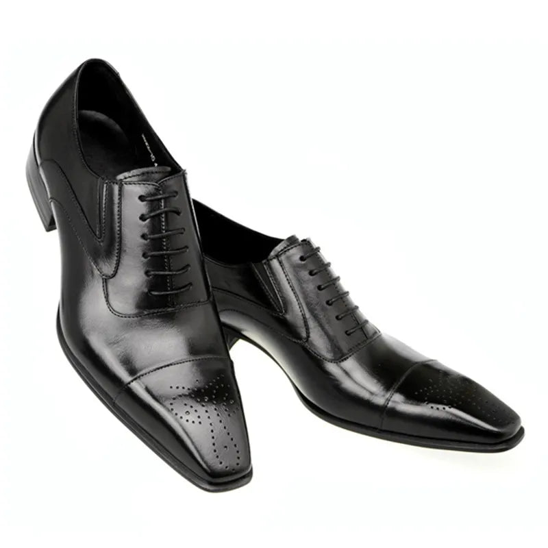2022 nouveaux hommes robe chaussures faites à la main en cuir PU mâle Oxford italien classique Vintage à lacets hommes richelieu chaussures Oxford taille 38-48