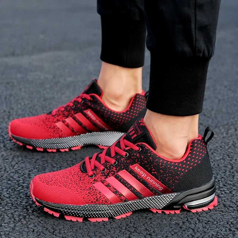 Baskets d'extérieur respirantes pour hommes, chaussures de sport légères, chaussures de course confortables, marche et entraînement, été