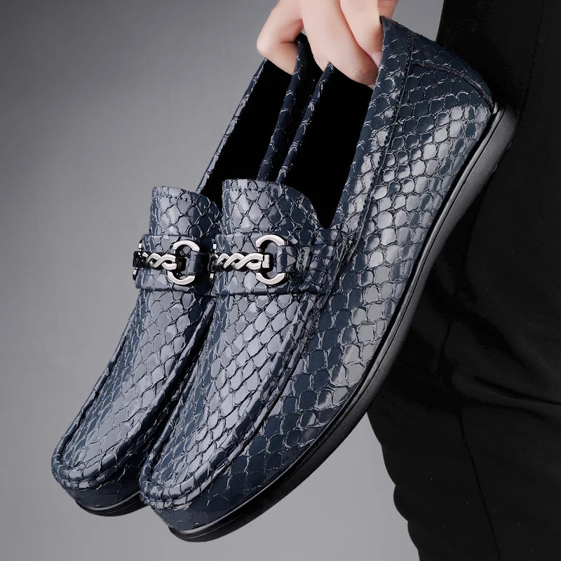 Mocassins Homme Tendance à Plateforme, Chaussures Décontractées Confortables pour Hommes, Légères, à Enfiler, Respirantes, pour la Marche et la Conduite