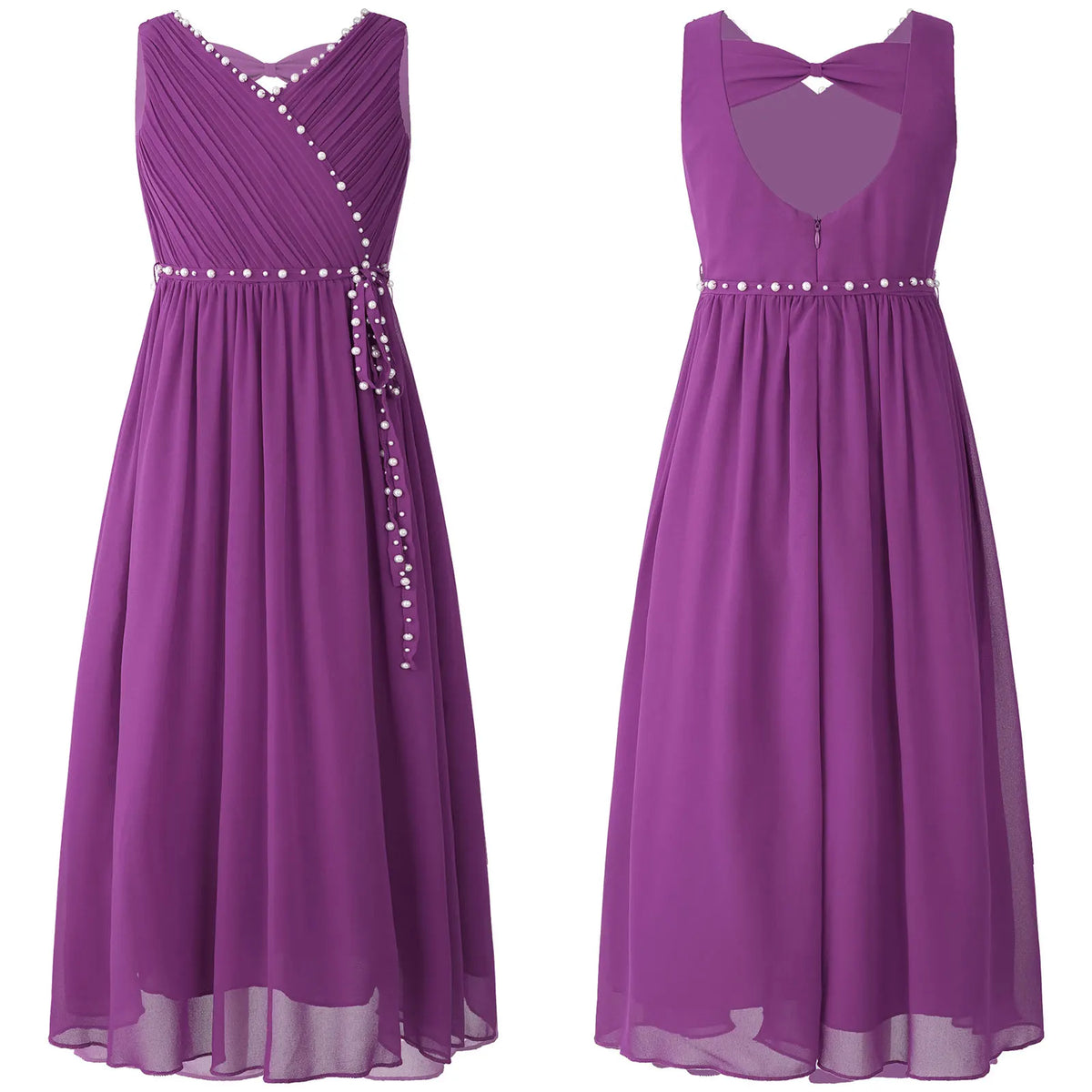 Robe à Fleurs en Mousseline de Soie pour Fille, Tenue de Mariage, Demoiselle d'Honneur, ixd'Anniversaire, Découpe, Col en V Froncé, Été