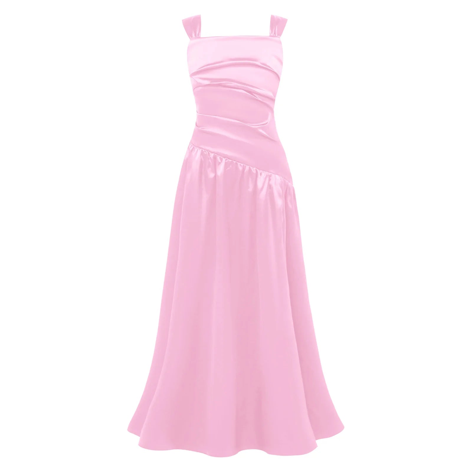 Robes de Demoiselle d'Honneur Élégantes pour Filles, Robe de Soirée de Mariage pour Enfants, Robe en Satin sans Manches avec Fente Latérale Coupe A-line, Robes de Mariage et d'Anniversaire