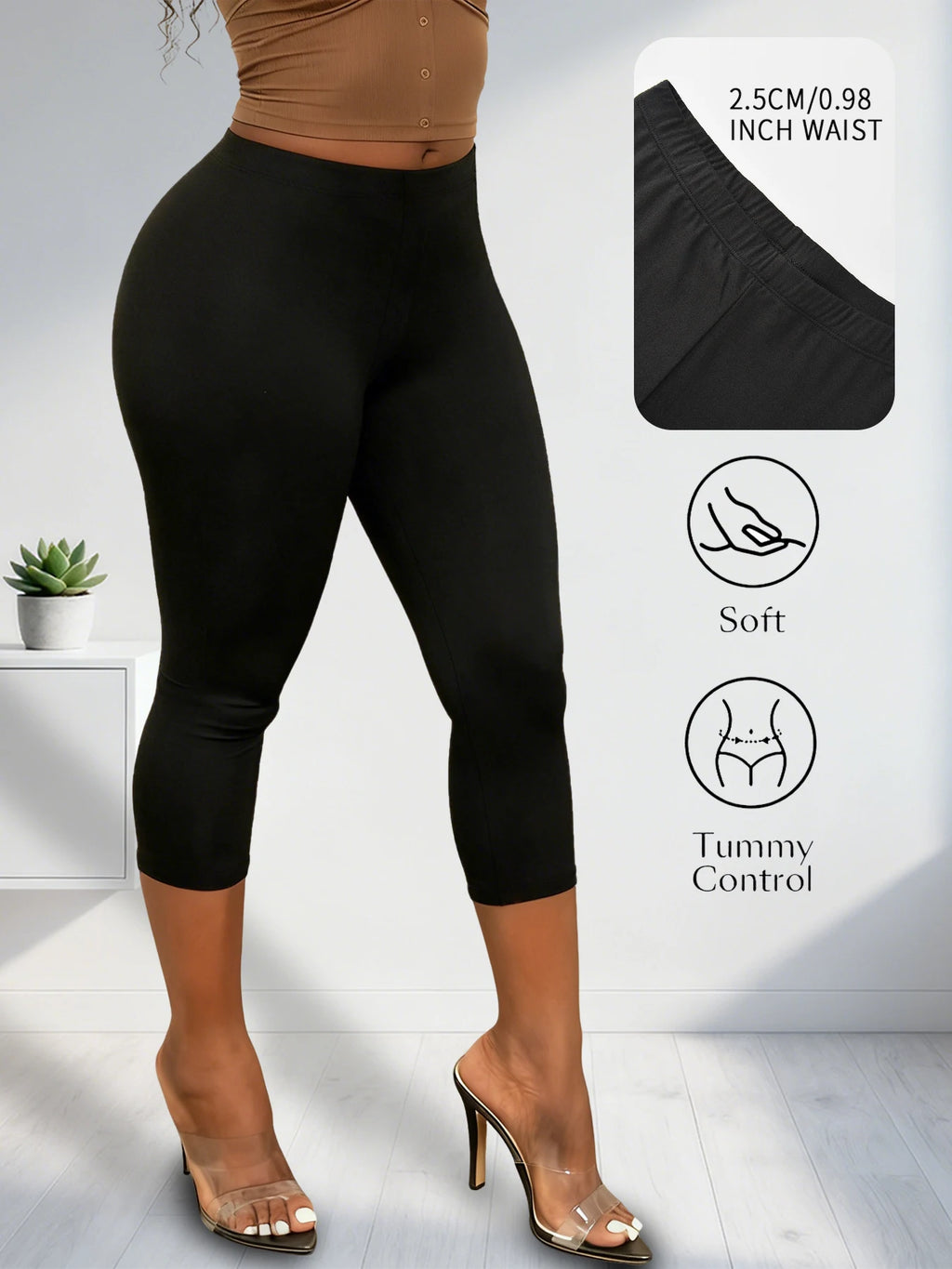 Pantalons capri athlétiques pour femmes, leggings super doux et non transparents pour l'entraînement, le yoga et la course à pied