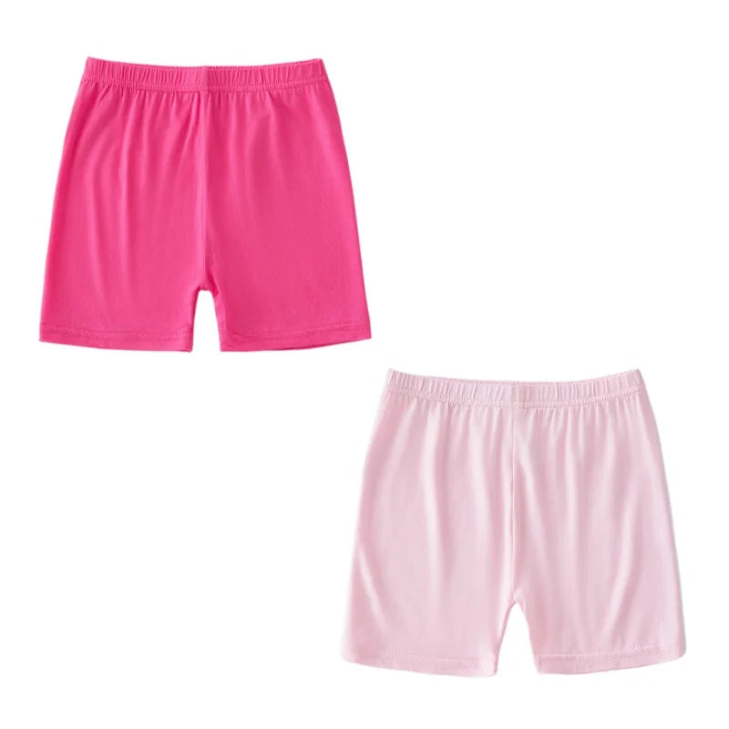 Leggings d'été pour enfants, 2 pièces, shorts de sécurité en coton pour filles, shorts de plage de couleur unie, adaptés aux enfants âgés de 2 à 12 ans