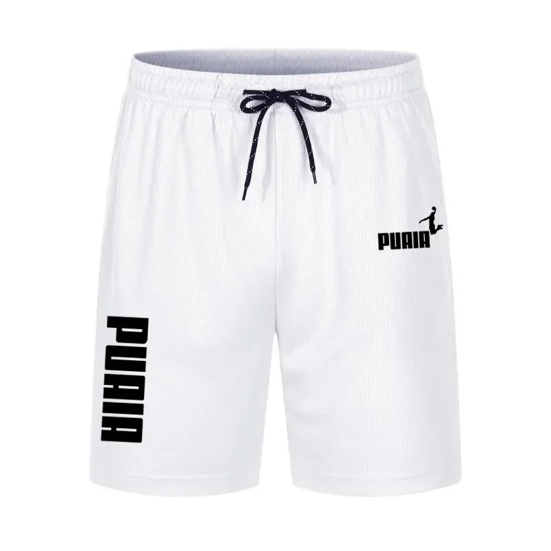Shorts d'été 2026 pour hommes – Nouveaux shorts de sport décontractés en polyester respirant avec cordon élastique pour le basketball et la course à pied