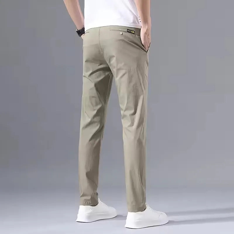 2025 printemps automne mince mince hommes pantalons décontractés classique affaires coton Stretch Golf pantalon mode coréenne mâle vêtements pantalons
