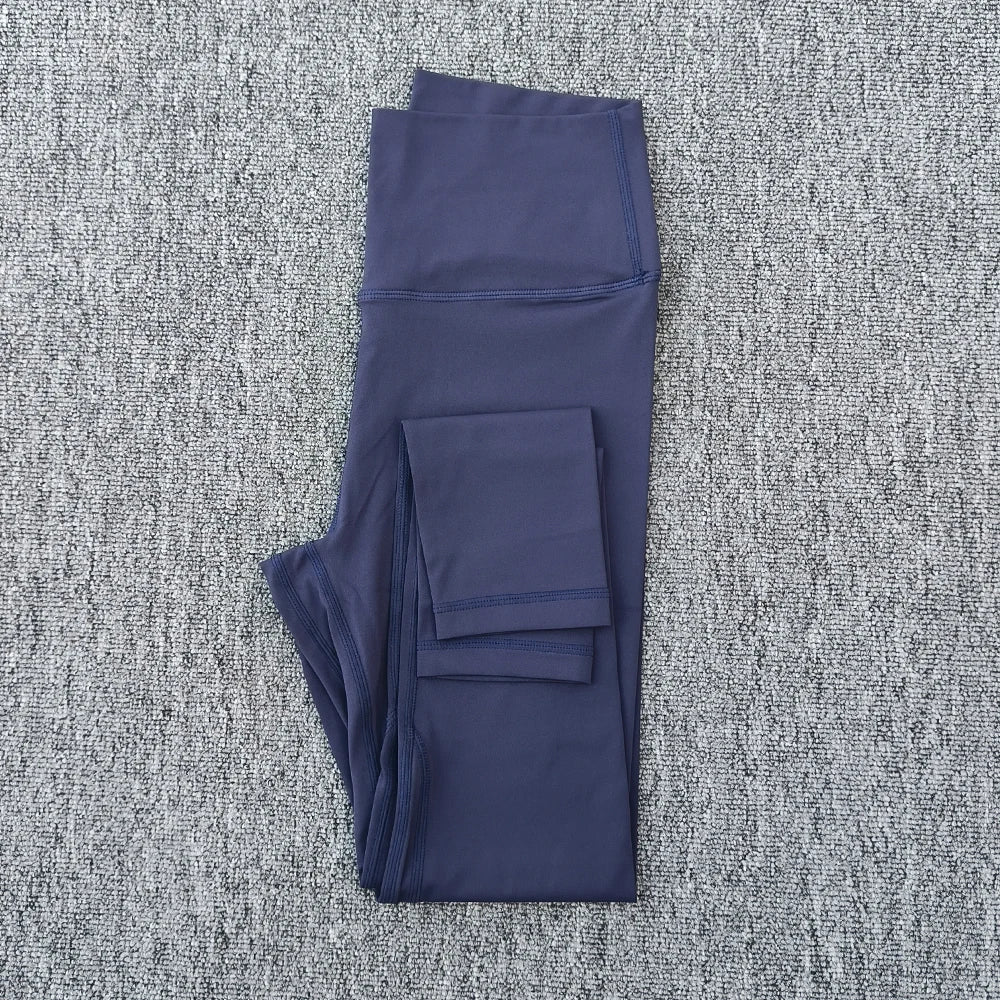 Legging de Yoga taille haute pour femmes, couleur unie, grande taille, pantalon de Sport, entraînement complet, jogging25, poche interne athlétique douce, 2.0