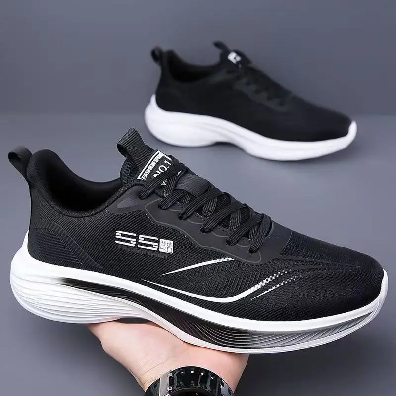 Chaussures en maille respirante pour hommes, baskets légères et décontractées, antidérapantes, semelle souple, chaussures de course pour printemps et été
