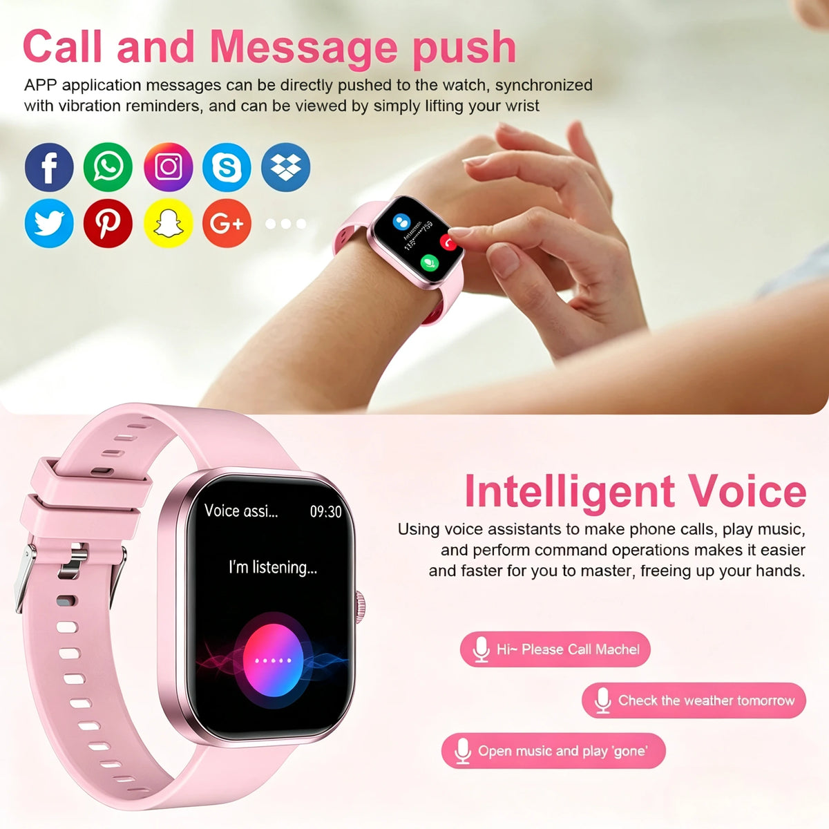 Montres intelligentes pour femmes, nouvelle mode, appels Bluetooth, écran tactile complet, étanche, moniteur d'activité physique, montres intelligentes pour hommes