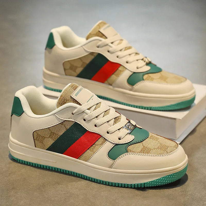 Chaussures de printemps pour hommes, chaussures décontractées en toile, tendance imprimées, chaussures de Skateboard plates et Cool, baskets à lacets, grande taille
