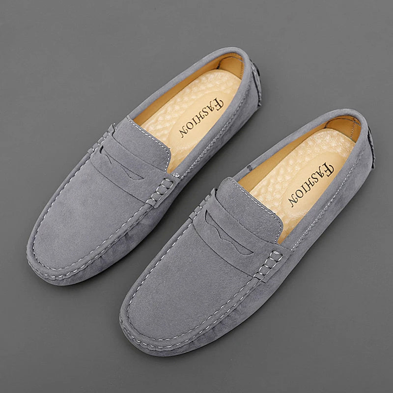 Mocassins en cuir suédé pour hommes, nouvelle mode, chaussures de marche, confortables, plates, classiques, Style Original, chaussures décontractées pour hommes