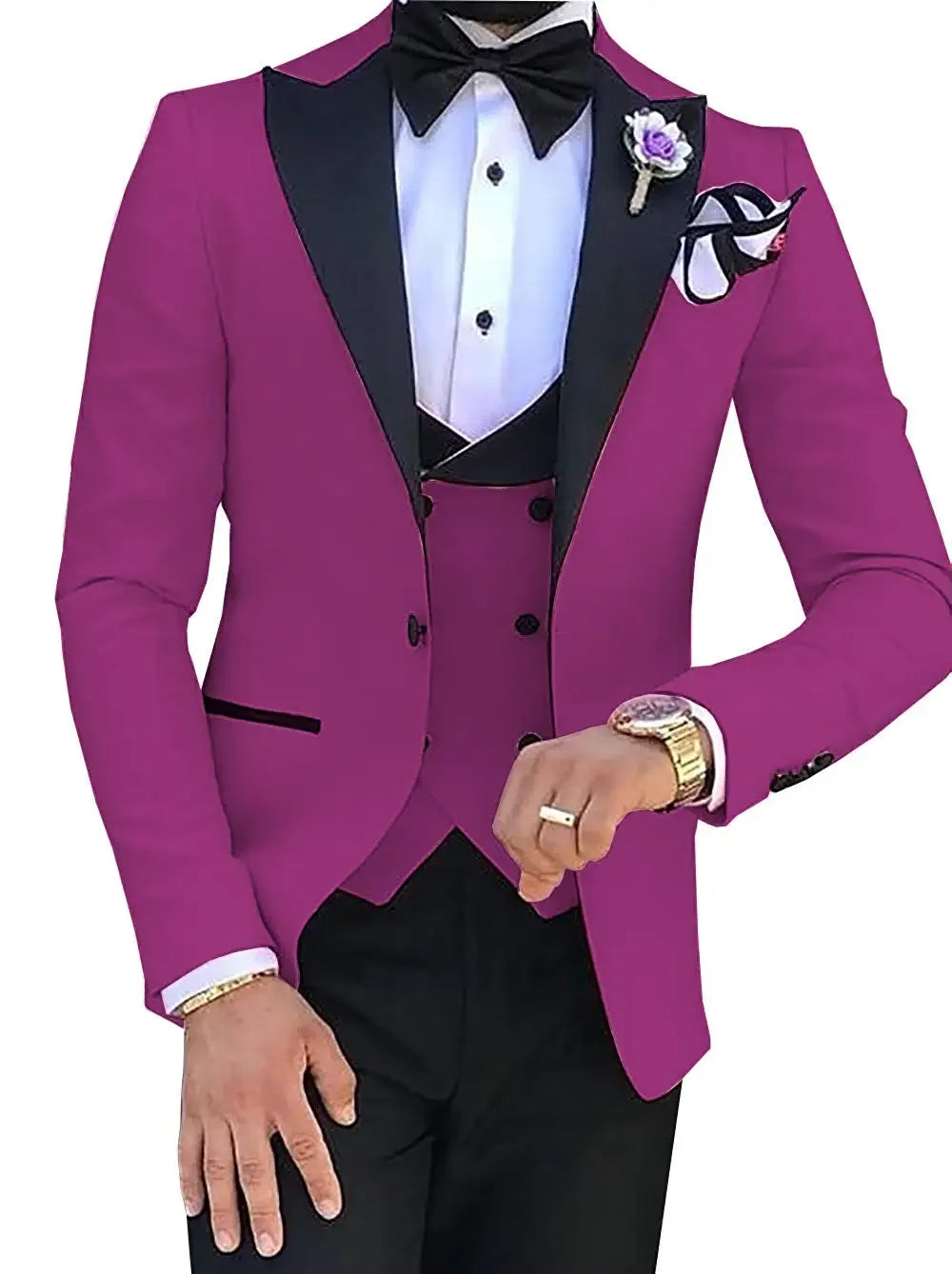 2024 hommes 3 pièces costumes pour hommes sur mesure marié garçons d'honneur Tuxedos mariage hommes costume Terno Masculino (veste + pantalon + gilet)