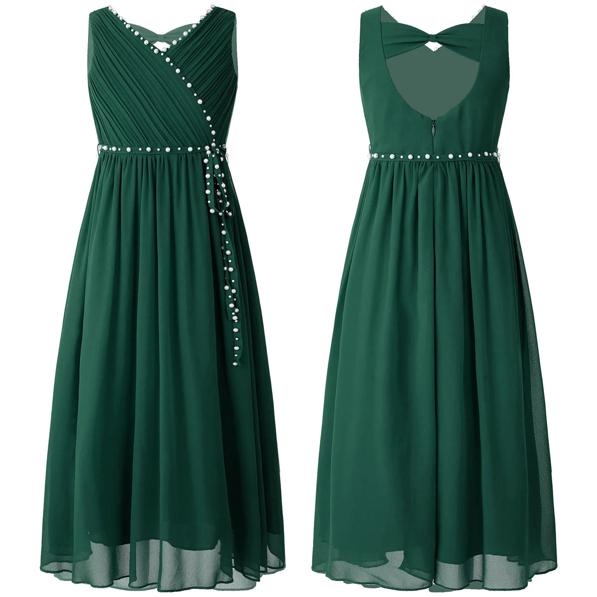 Robe à Fleurs en Mousseline de Soie pour Fille, Tenue de Mariage, Demoiselle d'Honneur, ixd'Anniversaire, Découpe, Col en V Froncé, Été