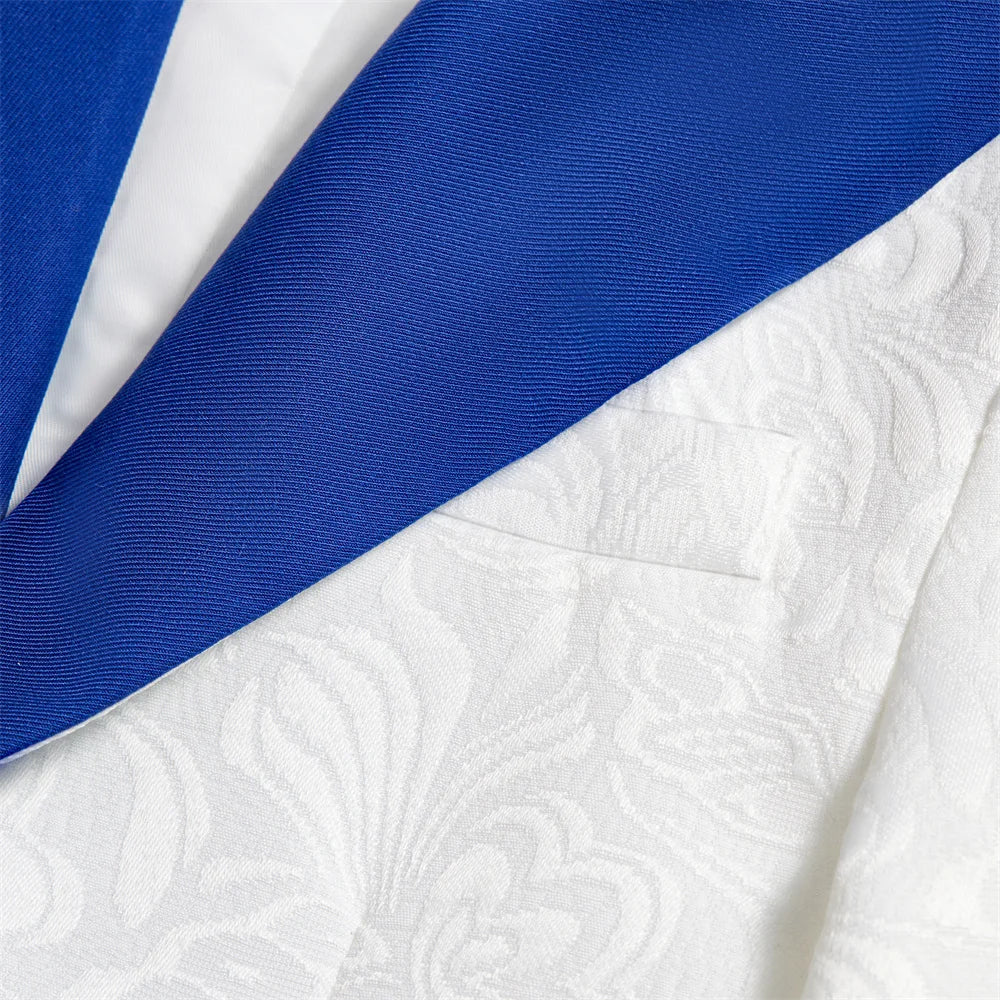 Ensemble de costume jacquard de luxe 5 pièces pour garçon, idéal pour les occasions formelles et les mariages (garçon d'honneur) - Veste, gilet, pantalon, nœud papillon et cravate - Expédition aujourd'hui