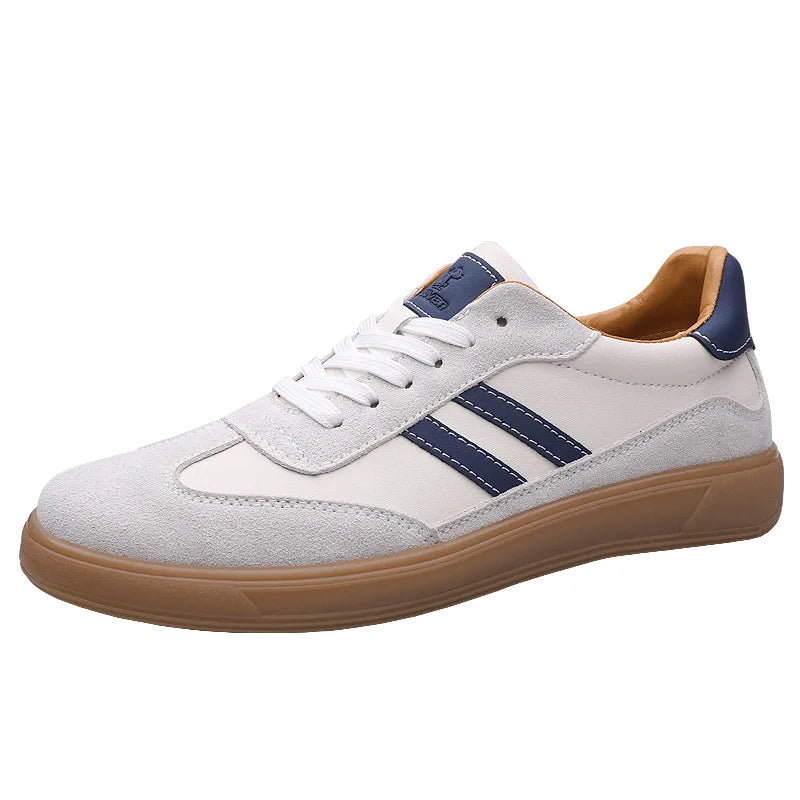 Baskets en cuir de haute qualité hommes formateurs chaussures de sport décontractées classiques homme baskets plates en plein air chaussures de skateboard antidérapantes pour hommes