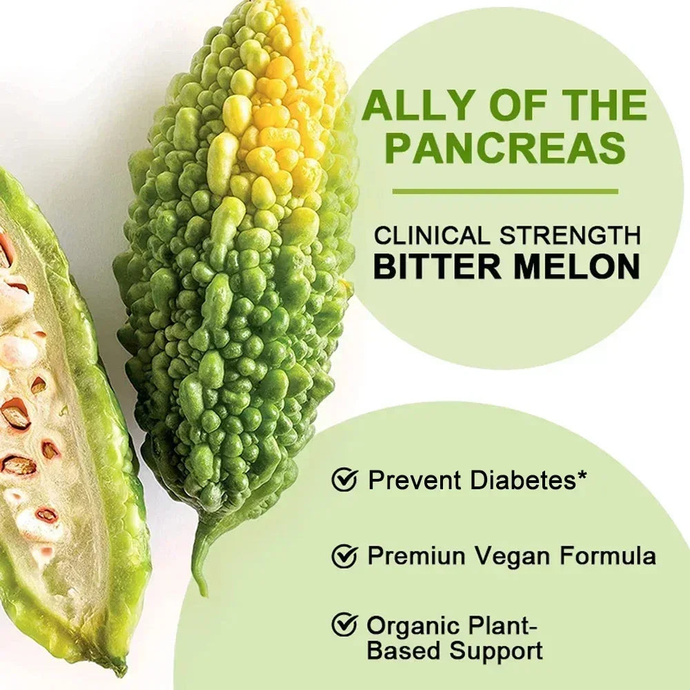 Extrait de melon amer - Aide à l'équilibre la glycémie et les lipides sanguins, favorise la santé métabolique globale, la gestion du poids,