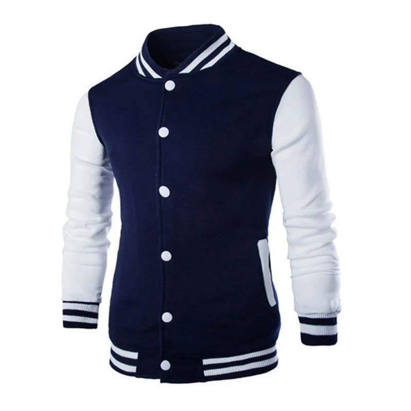 Manteau de Baseball pour hommes, coupe cintrée, personnalisé, décontracté, veste de sport, nouveau imprimé, col montant, Cardigan, vêtements d'extérieur, 2023