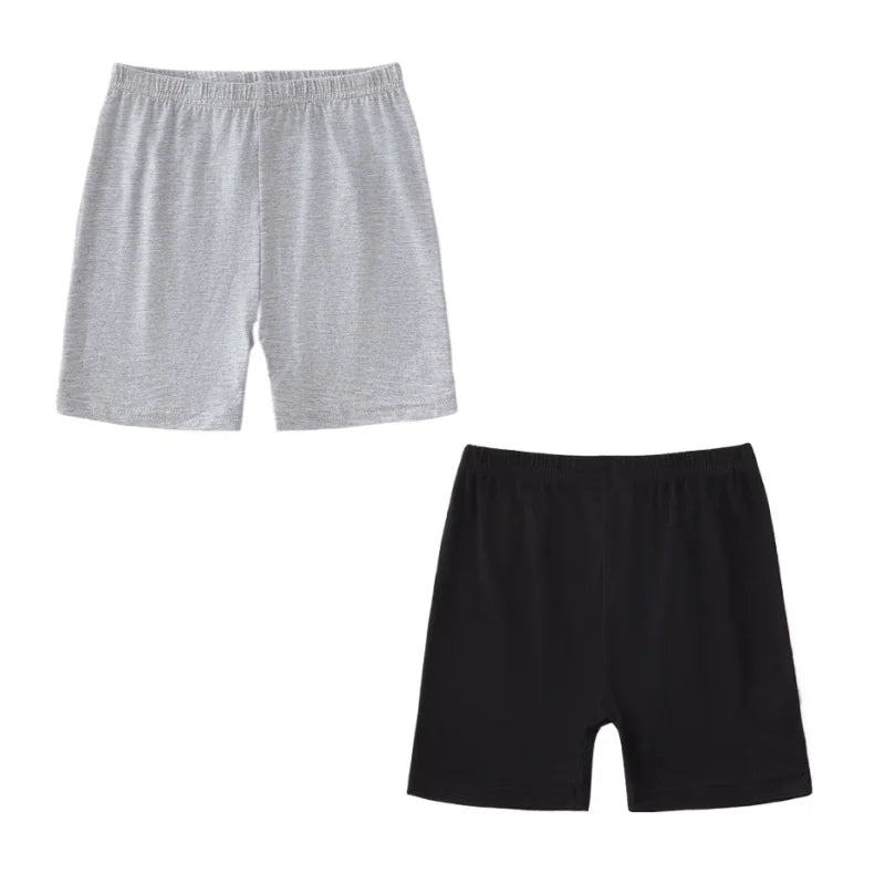 Leggings d'été pour enfants, 2 pièces, shorts de sécurité en coton pour filles, shorts de plage de couleur unie, adaptés aux enfants âgés de 2 à 12 ans