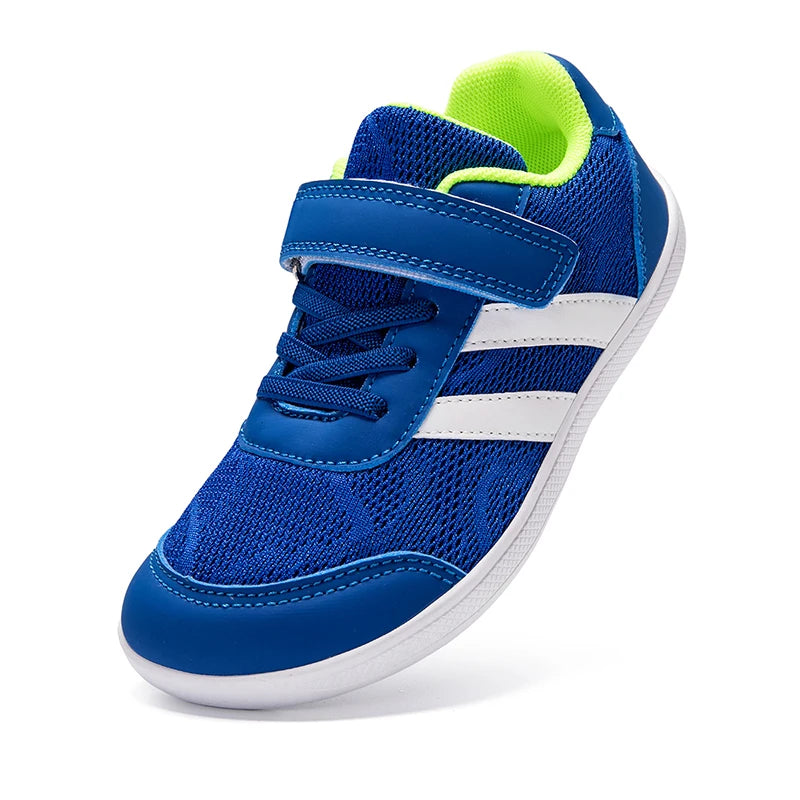 Chaussures minimalistes pieds nus pour enfants (petits/grands), baskets larges à talon plat pour garçons/filles, chaussures de marche et de skate