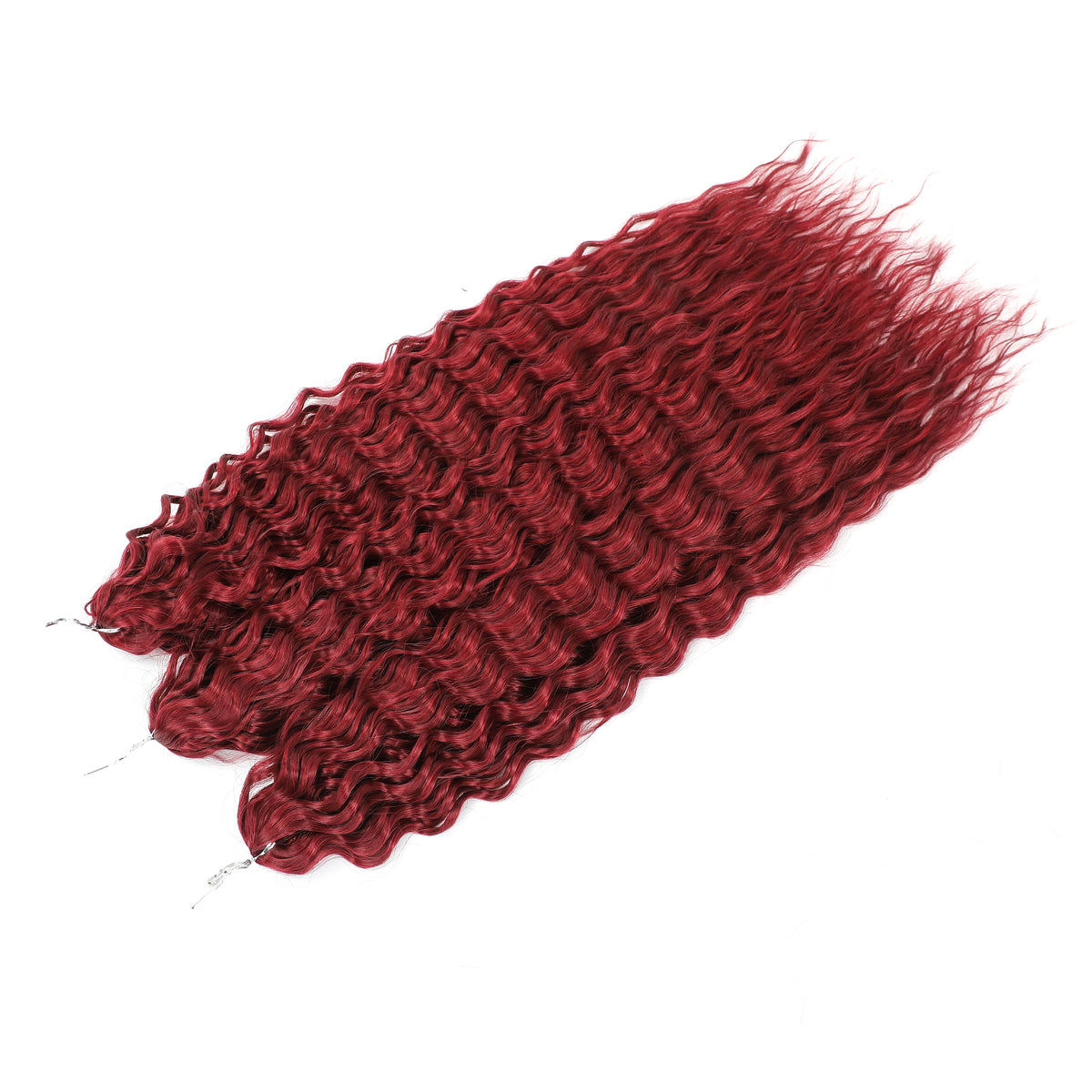3 Pièces Tresses au Crochet Ombré Brun 300g 24' Ariel Deep Water Wave Blond Blanc Ombré Gris Paquets de Cheveux Synthétiques Haute Température