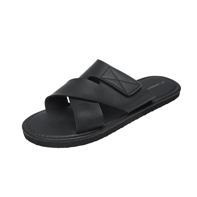 Sandales pour hommes 2026, nouvelle collection été, style coréen, sport et loisirs, légères et confortables, semelle plate, grandes tailles 46