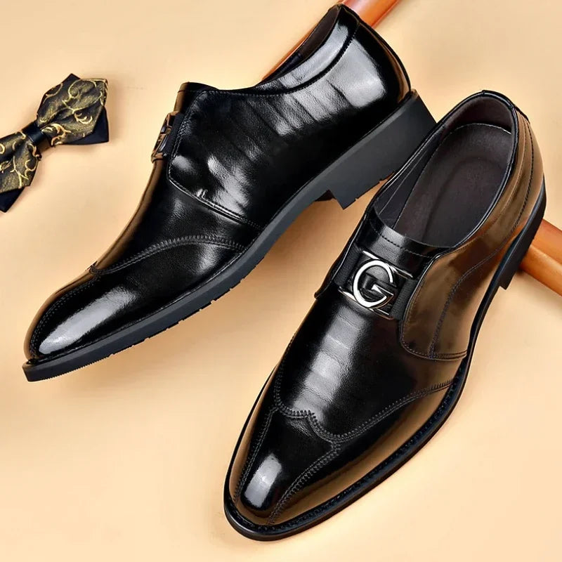 Hommes d'affaires chaussures en cuir verni homme richelieu chaussures pour homme robe chaussure mocassins bout pointu mâle mocassins grande taille chaussures pour hommes