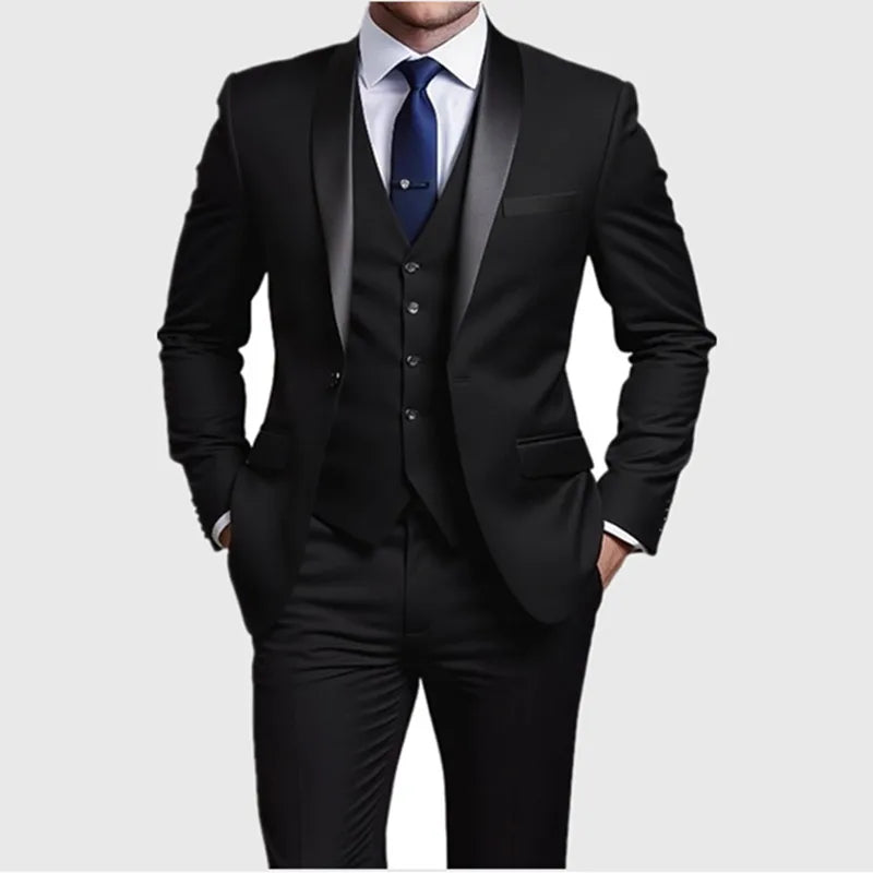 Costume de bal de smoking pour hommes, coupe cintrée, blazer de mariage pour marié, robe de luxe de haute qualité, costume de fête pour Banquet d'affaires